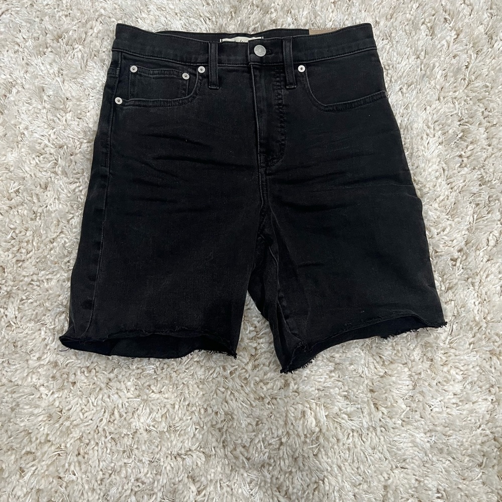 Madewell Black Denim Shorts